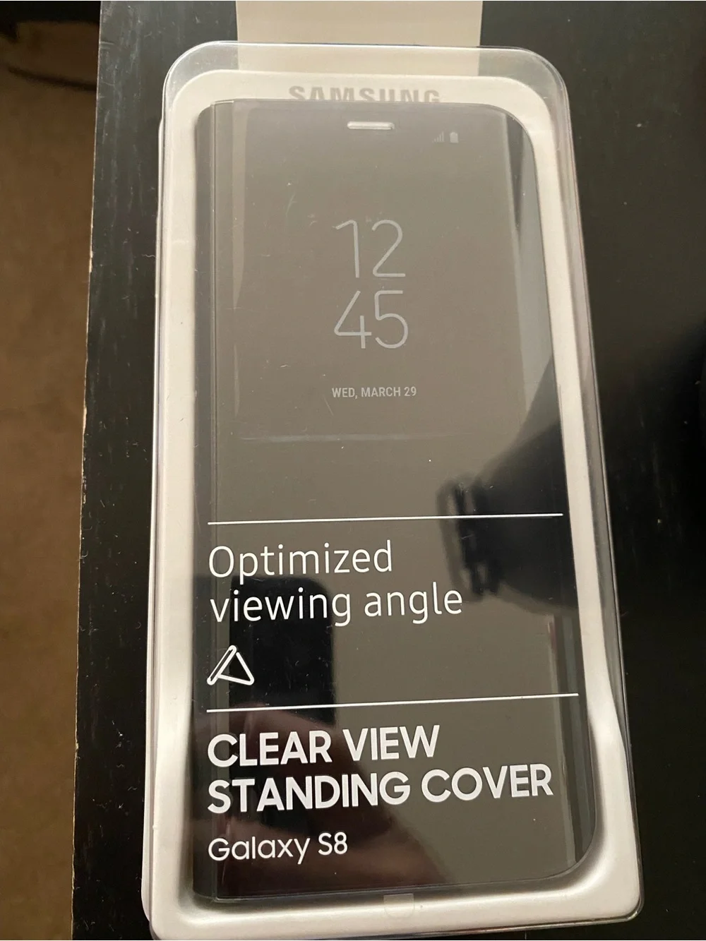 Samsung Clear View Standing Cover - Black